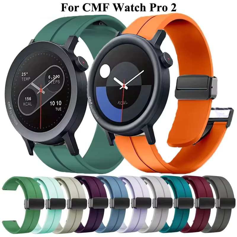 CMF Uhrenarmband Silikon, 22mm, Schwarz, Unisex - Bild 6