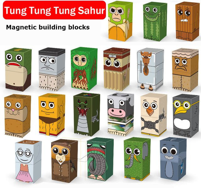 RCTBOX Magnetische Bausteine Tiere in Bunt / Mehrfarbig, Pädagogisches DIY Spielzeug aus Kunststoff - Bild 1