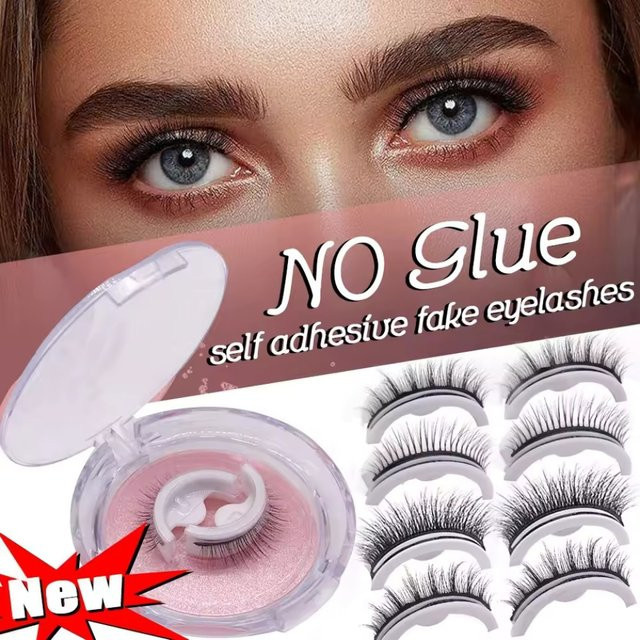 GIOIO Falsche Wimpern, Vollstreifen-Wimpern, Selbstklebend, Unisex - Bild 1