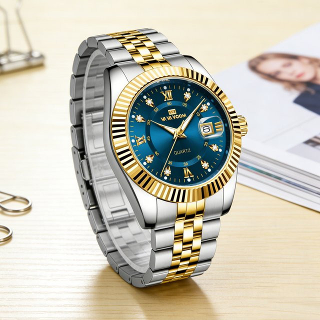 VA VA VOOM Armbanduhr, Quarz, Edelstahl, Bicolor, 40 mm, Herren - Bild 1