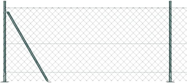 vidaXL Zaunpfosten aus Stahl und PVC in Grün, 10 Stück, B/T/H: 6 x 6 x 100 cm - Bild 1
