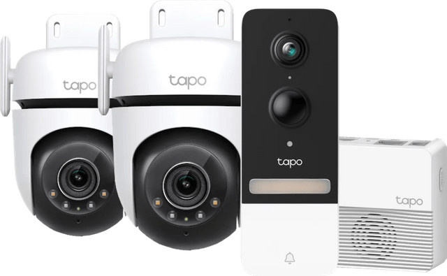 TP-Link Tapo C520WS Doppelpack und Smart Battery Video Doorbell D230S1 Set - Bild 1