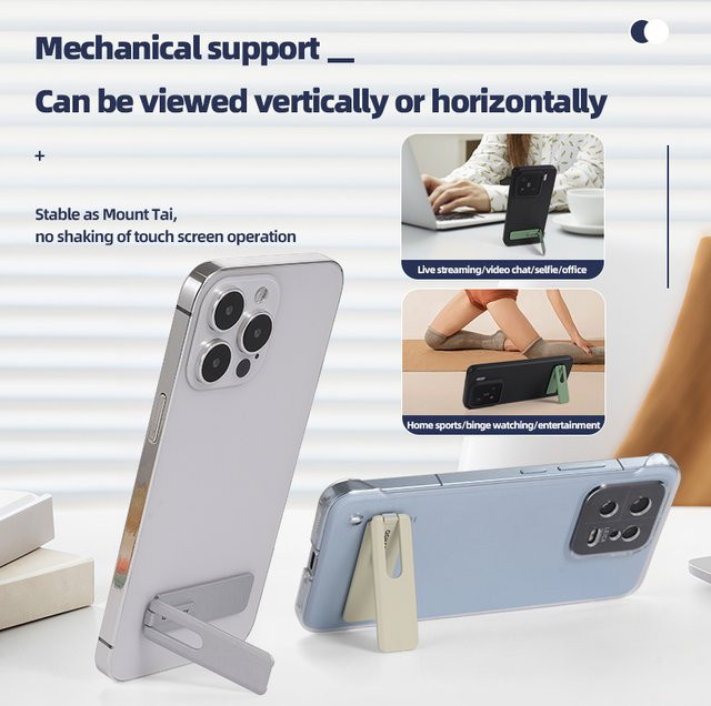 Universeller verstellbarer Telefonständer für iPhone und Samsung in Weiß, vertikaler und horizontaler Halter - Bild 1
