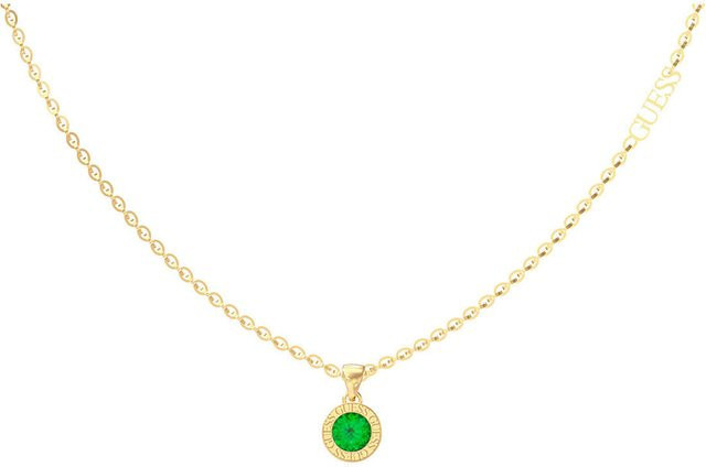 Guess Halskette Damen, Edelstahl, Gold, Kristall, Zirkonia - Bild 1