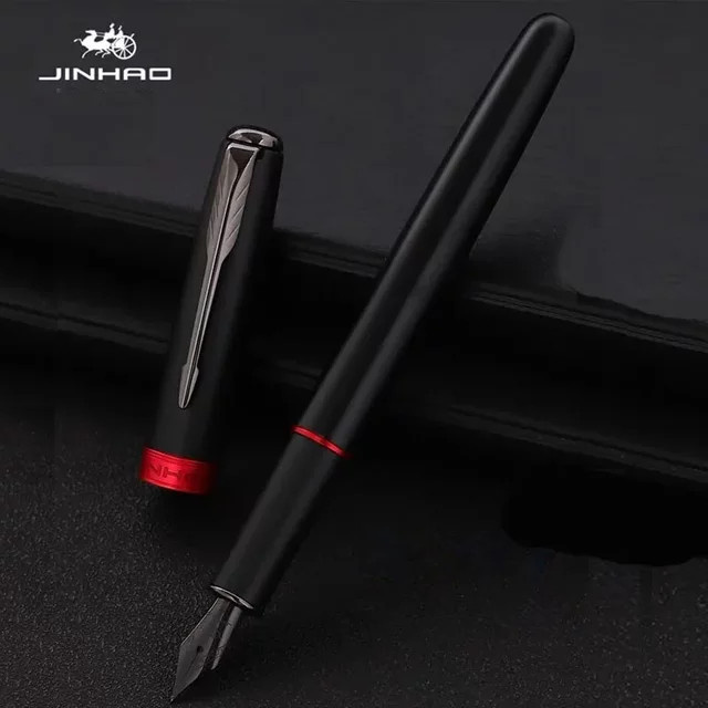 Jinhao 75 Metall Füllfederhalter in Schwarz und Rot - Bild 1