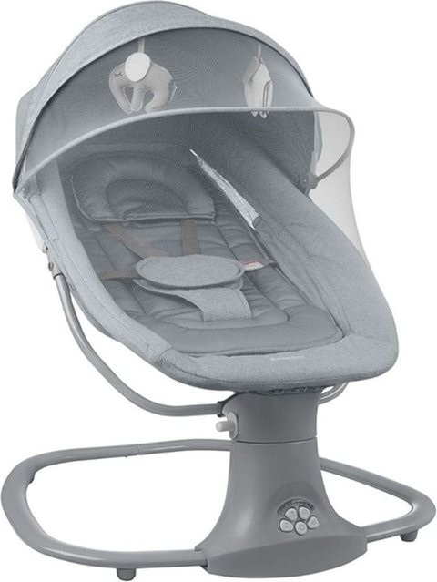 Kikkaboo Babywippe Winks 2 in 1 Stuhl mit Moskitonetz, Timer, Musik und Fernbedienung in Braun - Bild 1