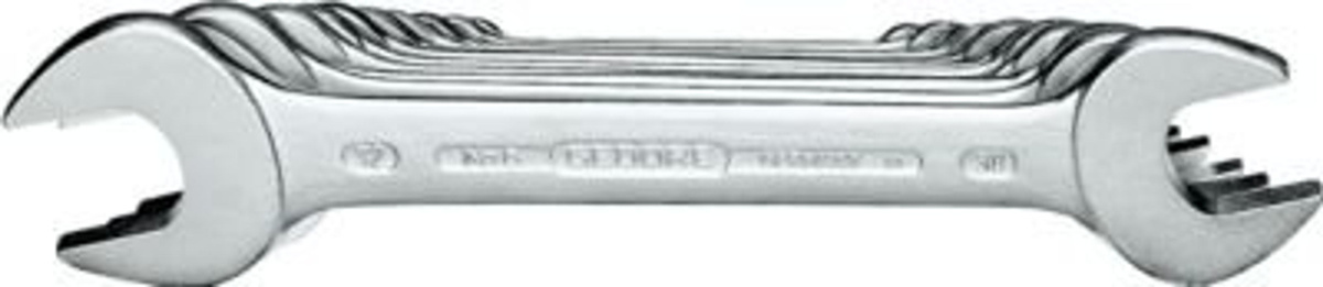 Gedore Doppelmaulschlüssel-Set 12-teilig aus Chrome Vanadium in Silber, Schlüsselweite 6-32 mm - Bild 3