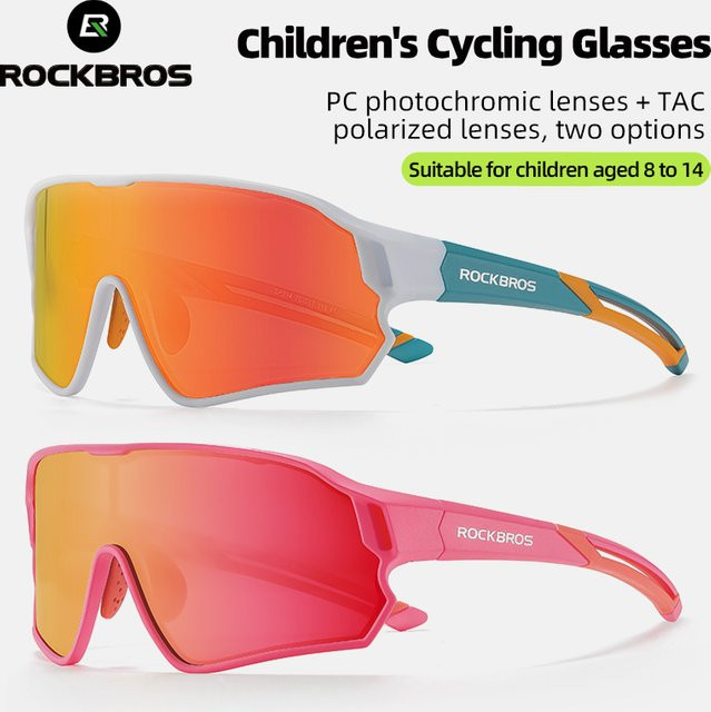 ROCKBROS Kinder Sportsonnenbrille, Vollrand, Kunststoff, polarisiert, photochrom - Bild 1