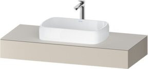 Duravit Konsole Qatego in Beige Matt mit einem Ausschnitt, B/T/H: 120 x 55 x 17 cm - Bild 1