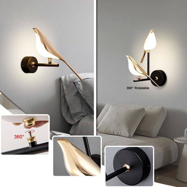 HAULVANG Moderne 360 Grad Drehbare LED-Wandleuchte mit integriertem LED für Badezimmer, Küche und Flur - Bild 1