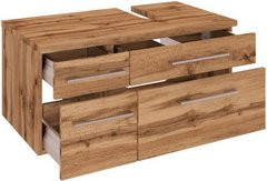 Waschtischunterschrank Davos von HELD MÖBEL in Braun und Bunt, B/H/T: 90 x 41 x 47 cm - Bild 1