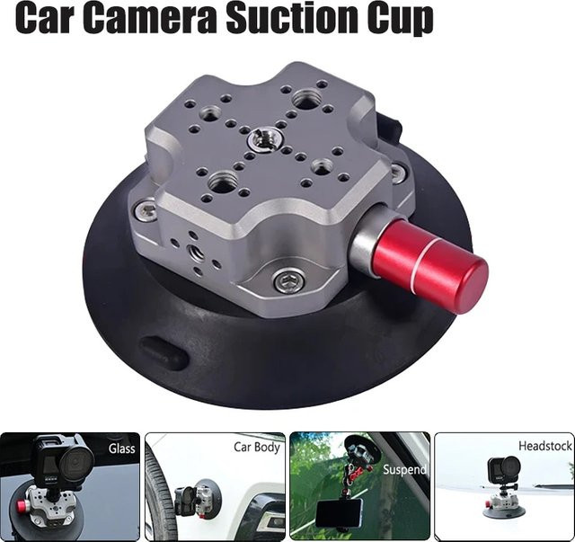 GoPro Auto-Fotografie-Saugnapfhalterung für Perspektiven aus der ersten Person, kompatibel mit 3 Zoll, 4,5 Zoll und 6 Zoll Zubehör - Bild 1