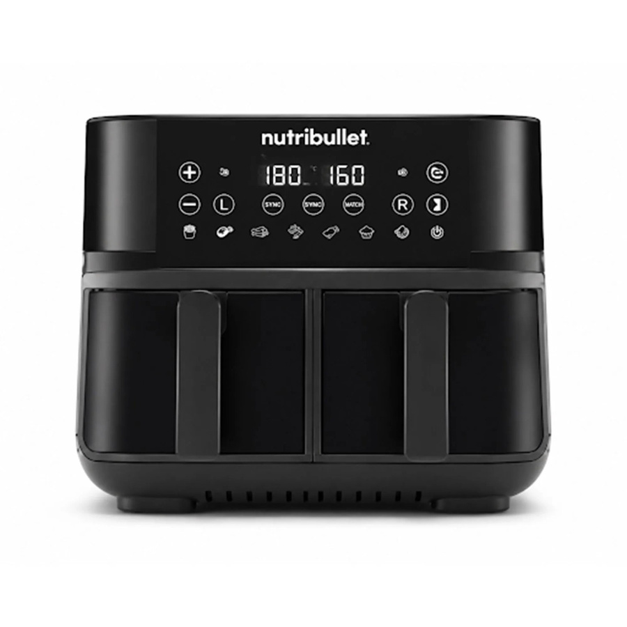 Nutribullet Heißluftfritteuse Airfryer Twin Drawer NBA081B Schwarz mit Doppelkorb - Bild 2