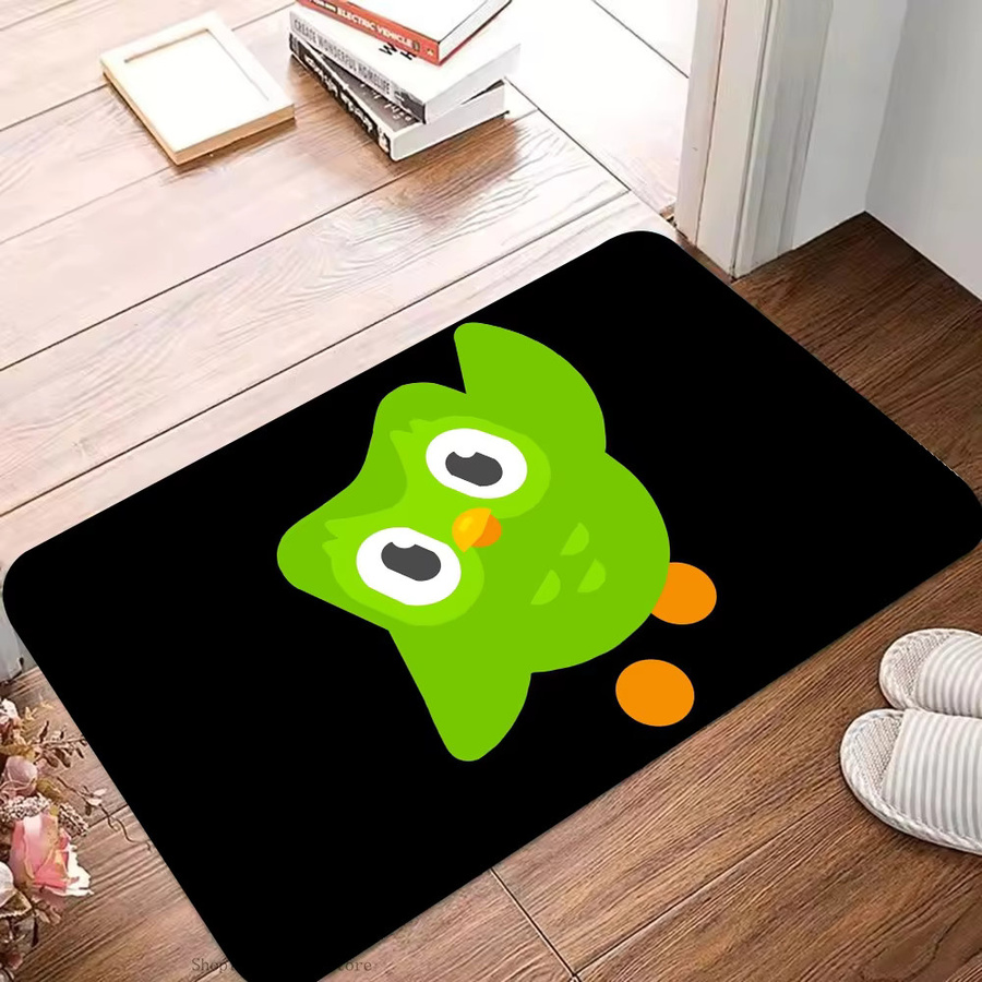 Saugfähige und rutschfeste Bodenmatte Duolingo Owl Duo für dein Zuhause oder Badezimmer - Bild 2