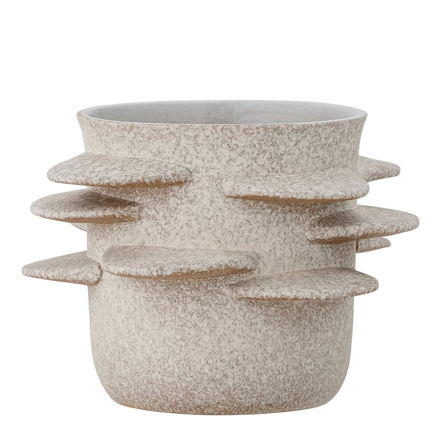 Bloomingville Blumentopf Herold aus Keramik in Beige, Durchmesser: 20,5 cm - Bild 1