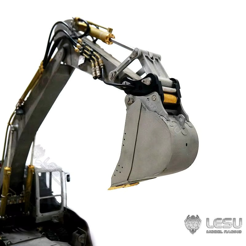 LESU Kurzschwanzbagger, Modell 1/14, Metall, Grau, Zubehör - Bild 2