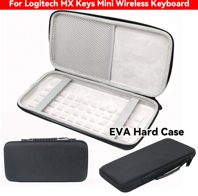 EVA Hartschalen-Tastatur-Schutztasche in Schwarz für Logitech MX Keys Mini Wireless Keyboard - Bild 1