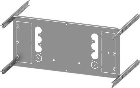 Siemens SIVACON S4 Montageplatte 3VA23 4-polig Stecksockel Einschub grau Höhe: 25 cm, Breite: 60 cm - Bild 1
