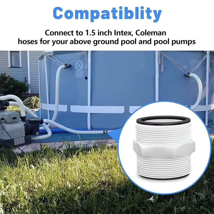 PVC Pool Schlauch Anschluss Adapter Dual Outlet in Weiß für Coleman, 1,5 Zoll - Bild 3
