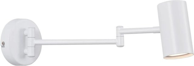 NETTLIFE Wandleuchte Weiß aus Metall mit verstellbarem Zylinder im Vintage-Design für GU10 Leuchtmittel - Bild 1