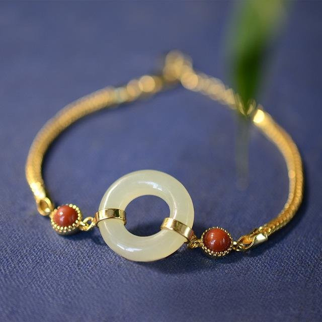 Armband 14K Gold, Jade, Damen, Yellow gray - Bild 1