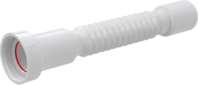 Alcadrain A791 Flexianschluss mit Kunststoffmutter in Weiß, 6/4 Zoll x 40 mm - Bild 1