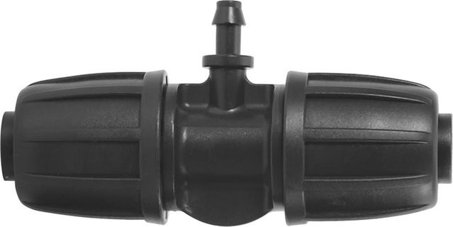 10 Stück Klemmverbinder T-Stück für PE-Schlauch zur Gartenbewässerung, 16 mm auf 4/7 mm, grau - Bild 1