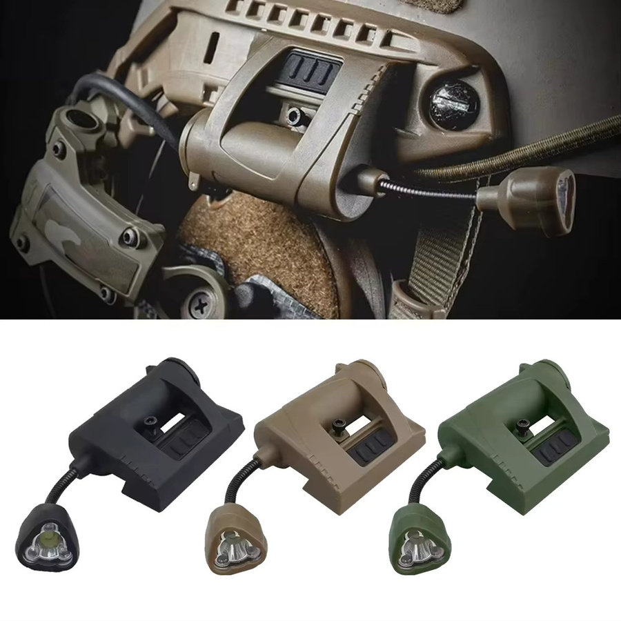 BOOIU Taktische LED-Taschenlampe mit vier Modi und IR-Lampe als Helmleuchte für Outdoor, Jagd und Nachtbeleuchtung - Bild 2