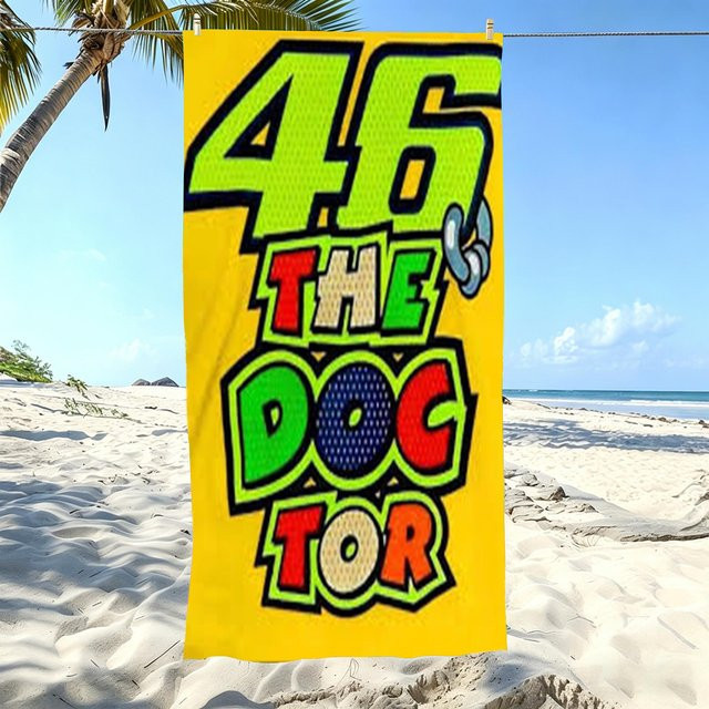 JMG Household Supplies MotoGP Logo Strandtuch aus Mikrofaser mit Valentino Rossi VR46 Design, B/B: 120 x 180 cm, Mehrfarbig - Bild 1