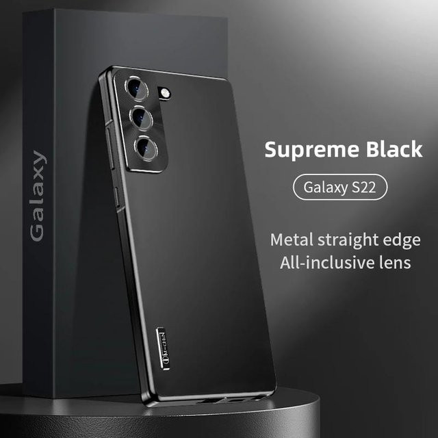 Samsung Galaxy S25 S24 S23 S22 Ultra Schutzhülle Frosted Magnetic Metal in Schwarz - Bild 1