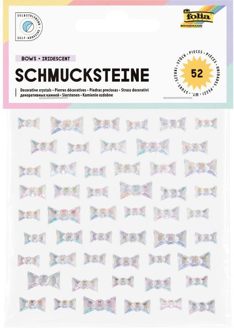 Irisierende Schmucksteine in Schleifenform - Bild 1