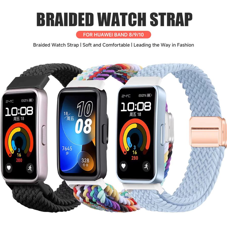 FancyWrist Uhrenarmband Nylon, geflochten, Huawei Band 10 9 8, Unisex - Bild 5