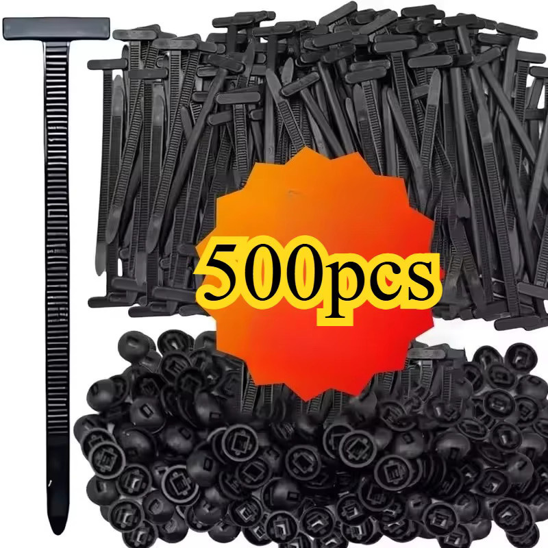 Hochbelastbare Nylon-Kabelbinder mit Schnallen in Schwarz für die Autoreparatur und Befestigung - Bild 6