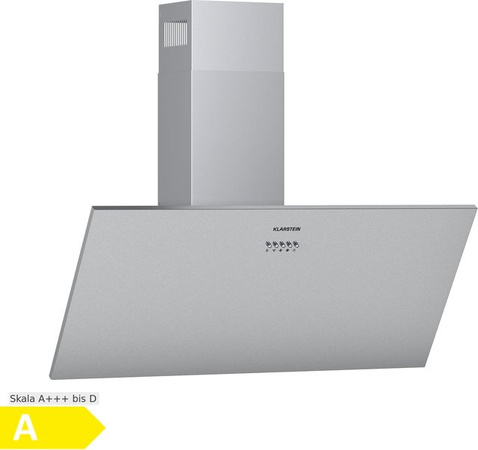 Klarstein Dunstabzugshaube Silver Lining 90 Wandmontage Edelstahl EEK A 568 m³/h Breite: 90 cm