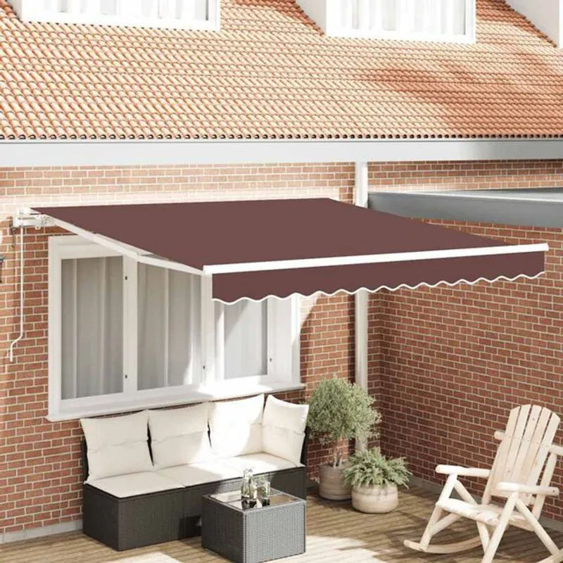 Automatische Markise von Vidaxl in Braun, B: 300 cm, H: 250 cm - Bild 1