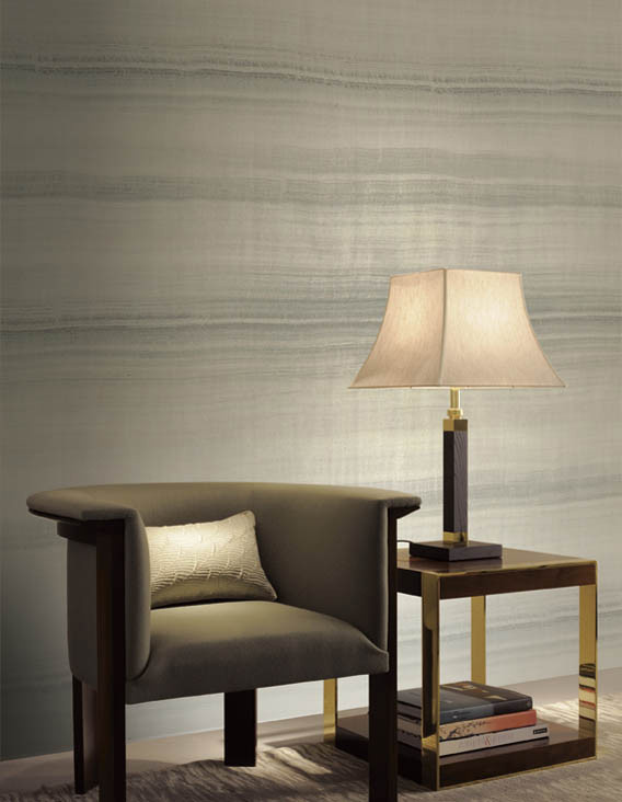 Armani Casa Teppich Nabucco 9000 in Gold, Silber, Beige und Grau mit abstraktem Streifenmuster - Bild 1