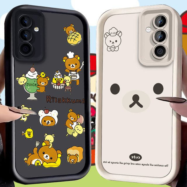 R-Rilakkuma Soft Cover Schutzhülle für Samsung Galaxy S25 Ultra, S24, S23, S22, S21, S20, FE, A73, A72, A71, A56, A55, A54 5G, A52, A52S, A51 4G - Bild 1