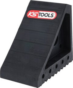 KS Tools Gummi Unterleg-Keil mit Griff in Schwarz B/T/H: 20 x 15 x 15 cm - Bild 1