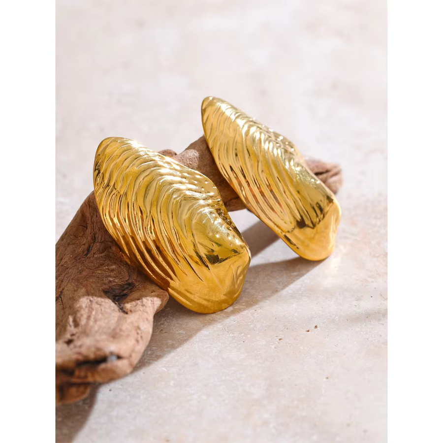 Yhpup Ohrstecker Edelstahl, goldfarben, Damen - Bild 3