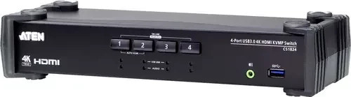 ATEN CS1824 KVM-Umschalter HDMI 4K UHD Schwarz - Bild 1