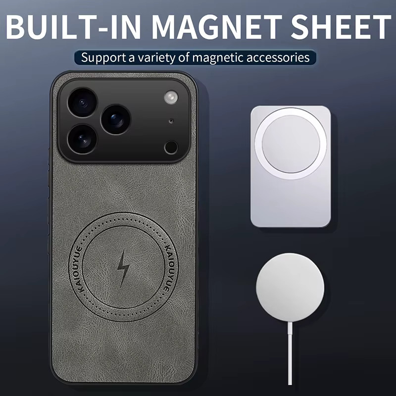 Luxuriöse Magnetische PU-Leder Schutzhülle für Honor in Blau mit MagSafe-Kompatibilität - Bild 3