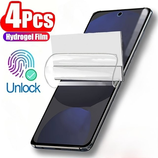 4 Stück transparente Hydrogelfolie Displayschutzfolie für Samsung Galaxy S25 S24 S23 S22 S21 S20 Ultra Plus und FE Modelle - Bild 1