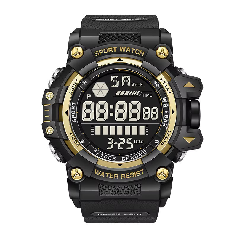 FOXBOX LIGE Armbanduhr, Digitaluhr, Schwarz, Silikon, Herren - Bild 6