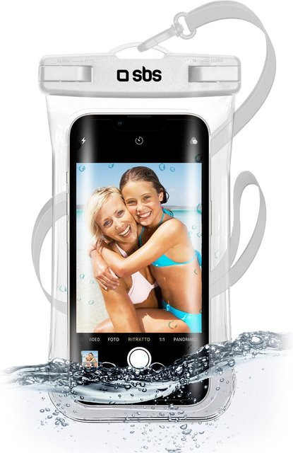 SBS Wasserdichtes Smartphone Etui mit Selfie-Griff für Android und iPhone bis 6,8 Zoll, transparent - Bild 1