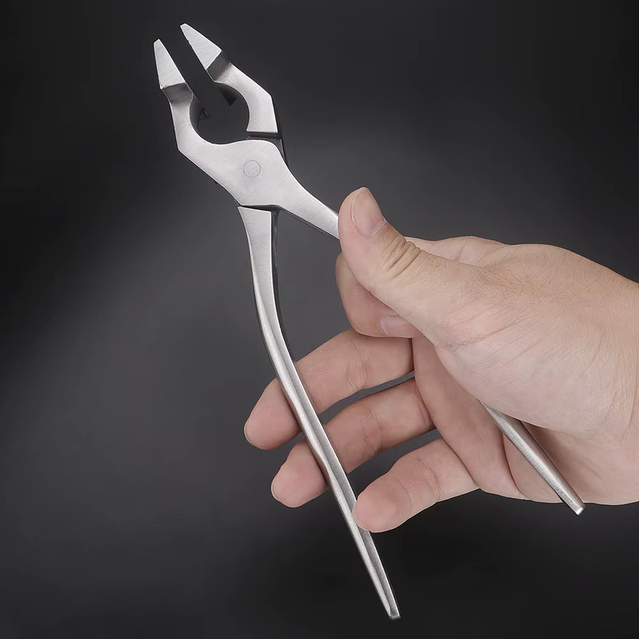 QJH Lederhandwerk-Zangen-Set für Kantenanpassung und Präzisionsarbeiten in Silber - Bild 3
