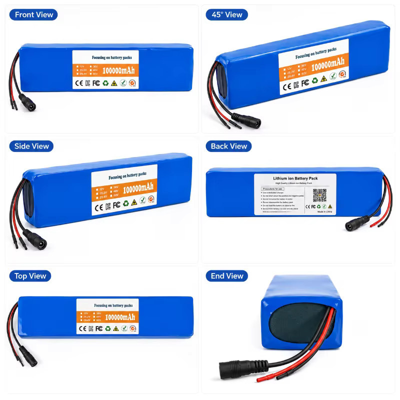 Ryobi 48V 100Ah Lithium-Ionen-Akkupack 13S2P 100000mAh mit Smart BMS in Blau für E-Bike und E-Scooter - Bild 3