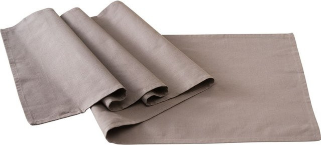 UNI Tischläufer aus Baumwolle in Anthrazit, Breite: 40 cm, Länge: 150 cm - Bild 1