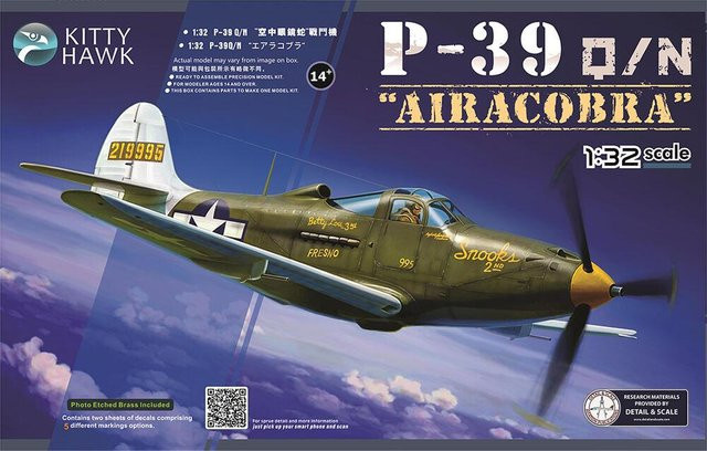 Kitty Hawk P-39 Q/N Airacobra, Fahrzeug, 1:32, ab 14 Jahre - Bild 1