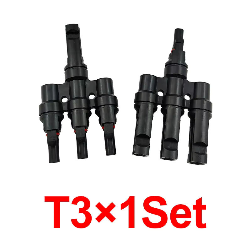 CNMAWAY Solar-PV-Photovoltaik-Solarstecker Set mit 3-zu-1 T-Zweig, IP67, Schwarz, männlich und weiblich, DIY-Solar-Kit für Parallelschaltung - Bild 6