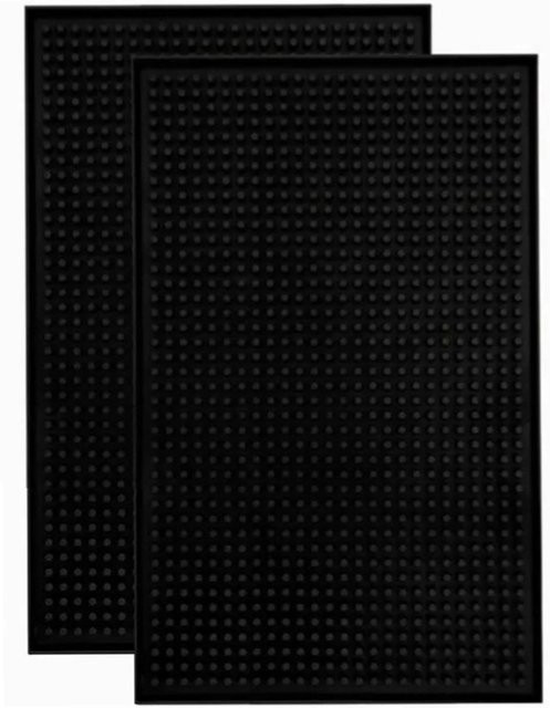 2er-Set Bar Service Matte von aimo in Schwarz, wasserdicht und wärmeisolierend aus PVC, B/T/H: 45 x 30 x 1 cm - Bild 1